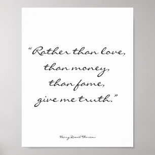 Affiche Henry David Thoreau Citation Inspirationnelle Art