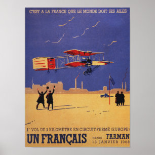 Affiche Henry Farman vole à Issy-les-Moulineaux
