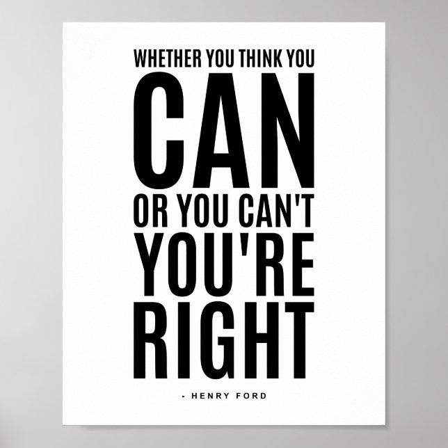 Affiche Henry Ford | Inspirational Quote (Devant)