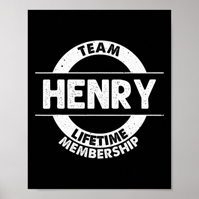 Affiche Henry Gift Funny Nom de famille Arbre de famille A (Devant)