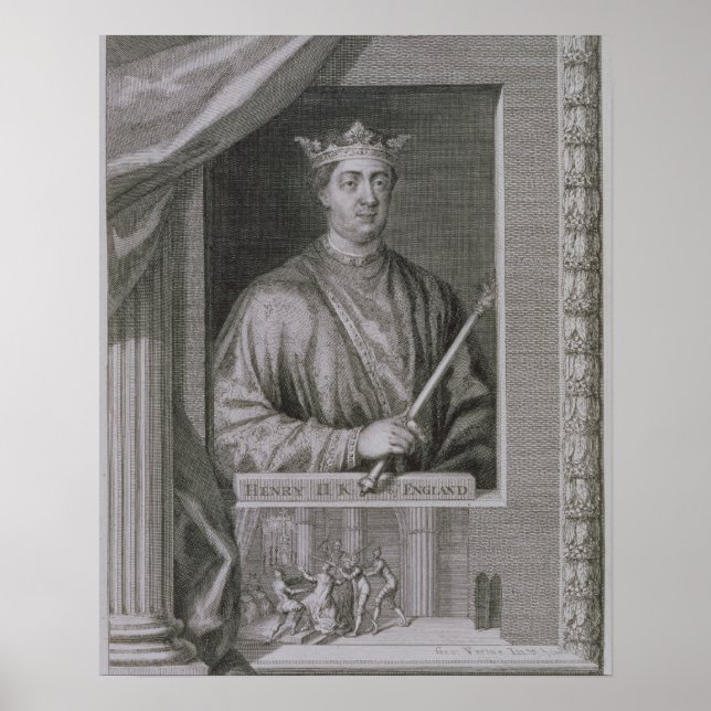 Affiche Henry II (1133-89) King of England from 1154, from (Devant)