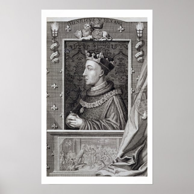 Affiche Henry V (1387-1422), après une peinture à Kensingt (Devant)