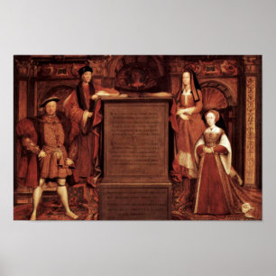 Affiche Henry Vii, Elizabeth Of York, Henry Viii Et Jane