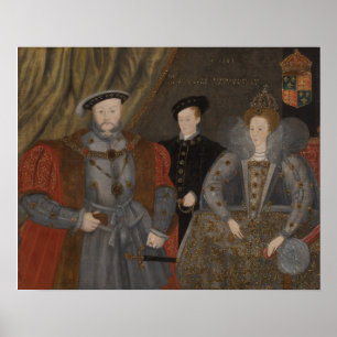 Affiche Henry VIII, Elizabeth I et Edward VI