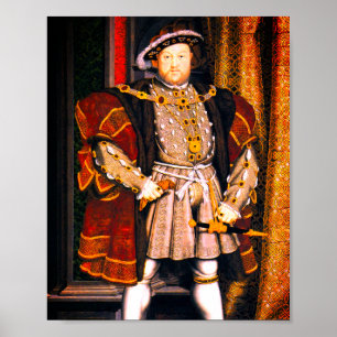 Affiche Henry VIII Tudors Histoire King Angleterre six fem