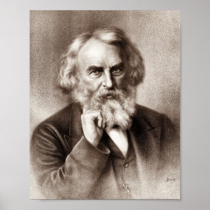Affiche Henry Wadsworth Longfellow - poète américain