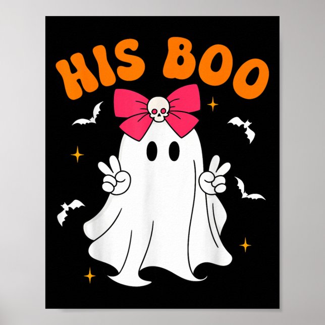 Affiche Her Boo &amp; His Boo Funny Matching Halloween Cou (Devant)