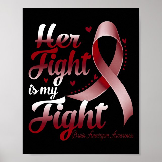 Affiche Her Fight Is My Fight Brain Aneurysm Awareness War (Devant)
