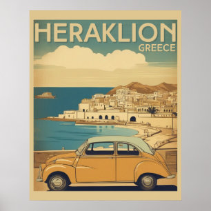 Affiche Héraklion, Iraklio. vocation grèce