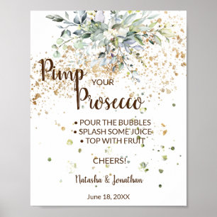 Affiche Herbal Pimp votre Fête des mariées Prosecco Signer