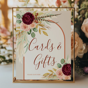 Affiche Herbe des Pampas Bohème Rustique Carte et Cadeau e