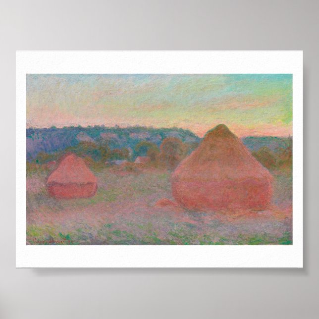 AFFICHE "HERBE, FIN DE JOUR, AUTOMNE, MONET (Devant)