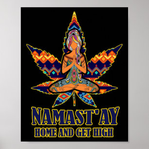 Affiche Herbe Namast'ay Accueil Et Se Défoncer S Namaste A