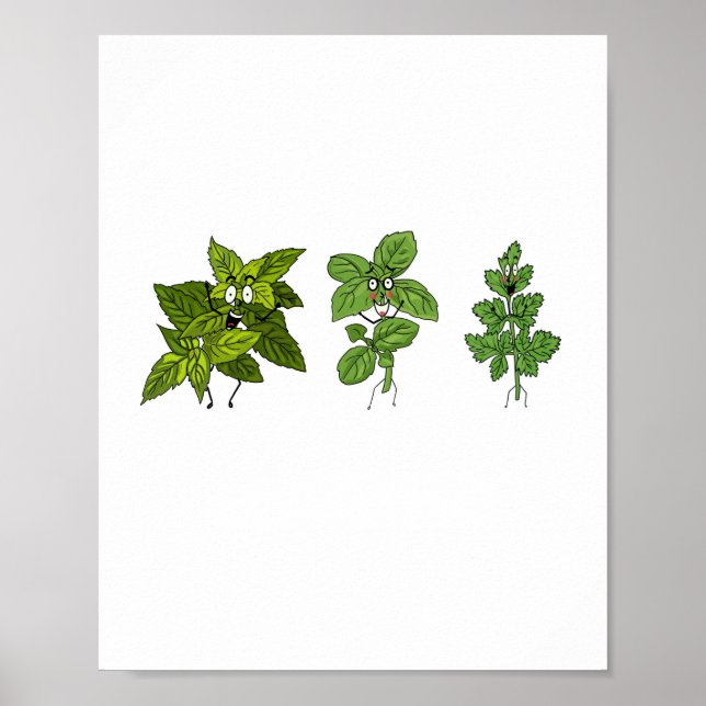 Affiche Herbes, thème herbes (Devant)