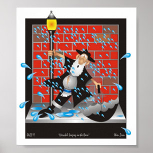 Affiche Herchel chantant sous la pluie