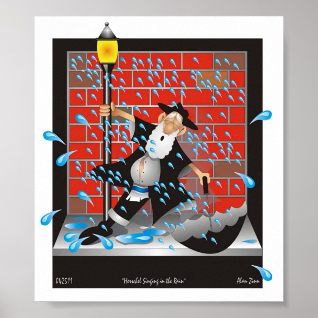 Affiche Herchel chantant sous la pluie (Devant)