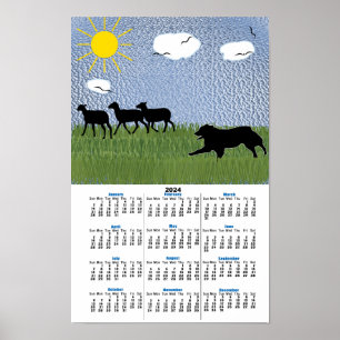 Affiche Herding - Driving the Sheep Aussie v3 2024