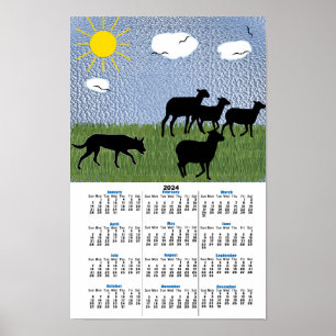 Affiche Herding - Driving the Sheep v2 2024