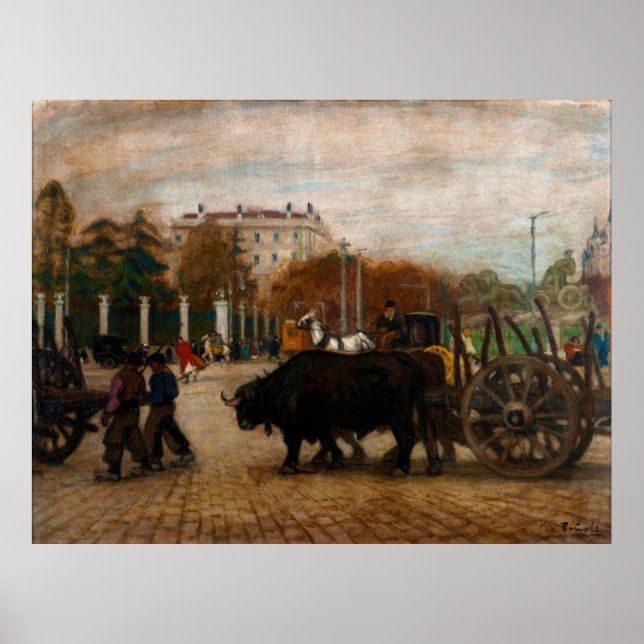 Affiche Herdsmen sur la Plaza de la Cibeles (1907) (Devant)