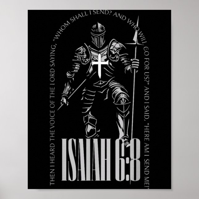 Affiche Here Am Send Isaiah 6 8 Crusader Knights Templar (Devant)