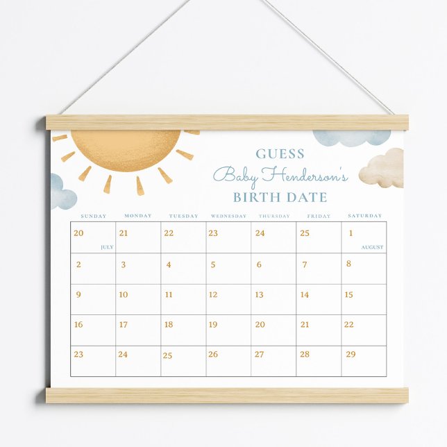 Affiche Here Comes the Son Guess the Date (Créateur téléchargé)