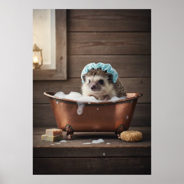 Affiche Hérisson dans la baignoire (Devant)