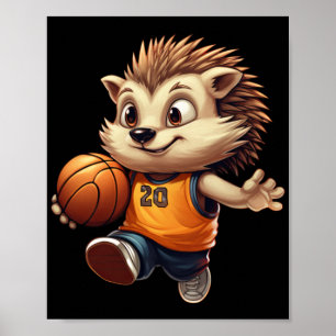 Affiche Hérisson de basket-ball 1