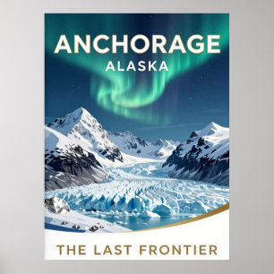 Affiche Héritage de la frontière montagneuse d'Anchorage e