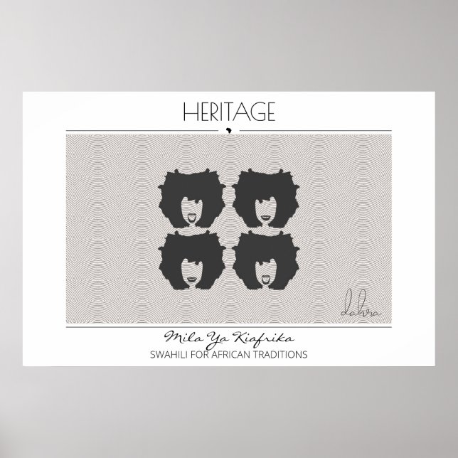 Affiche Héritage Femmes Africaines Modes (Devant)
