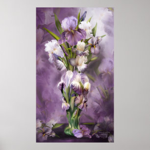 Affiche Hérloom Iris In Iris Vase Art Poster/Imprimer