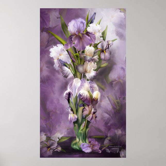 Affiche Hérloom Iris In Iris Vase Art Poster/Imprimer (Devant)