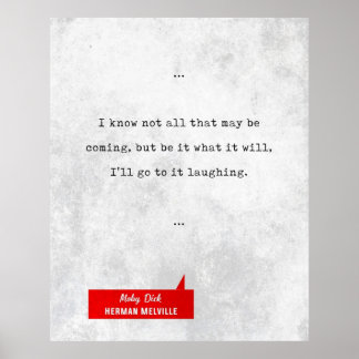 Affiche Herman Melville Cite Moby Dick Citation Littéraire