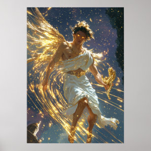 Affiche Hermès, Messager des Dieux - Vitesse Divine