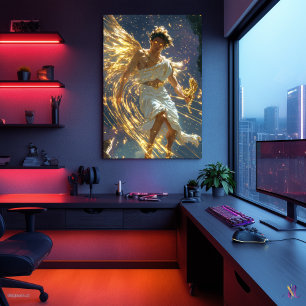 Affiche Hermès, Messager des Dieux - Vitesse Divine