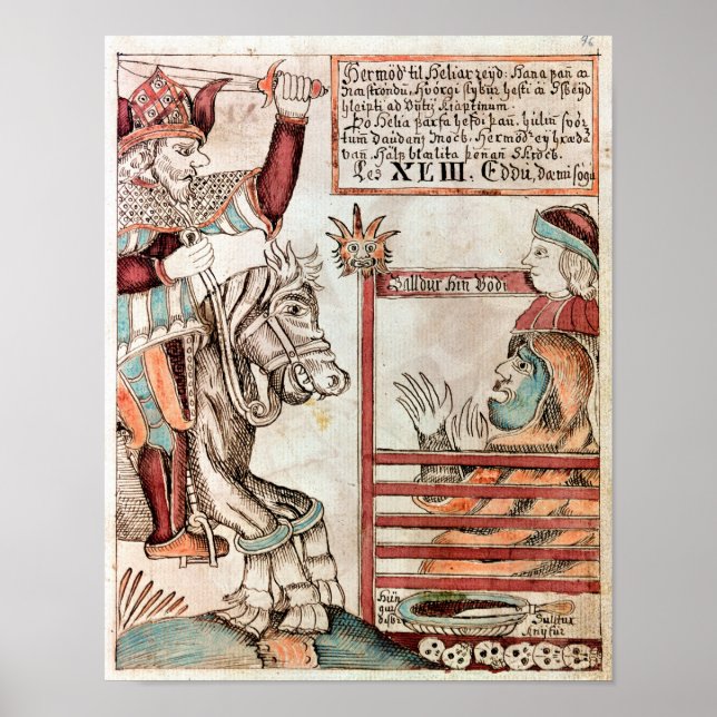 Affiche Hermod astride Sleipnir (Devant)