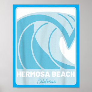 Affiche Hermosa Beach Californie Ca Souvenir de vacances d