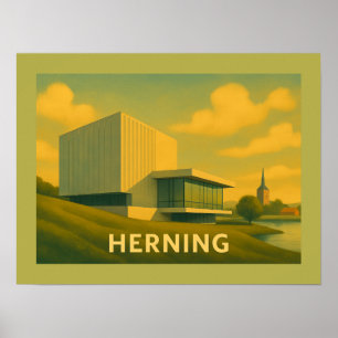 Affiche Herning Danemark Art Moderne