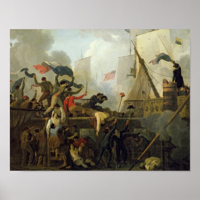 Affiche Héroïsme de l'équipage du Vengeur du Peuple (Devant)