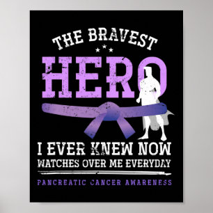 Affiche Héros Brave Cancer Guerrier Cadeau Cancer Pancréat