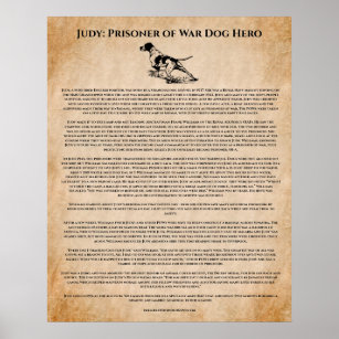 Affiche Héros de chien de la Seconde Guerre mondiale Inspi