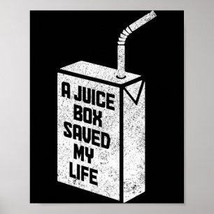 Affiche Héros de la boîte de jus drôle de sensibilisation