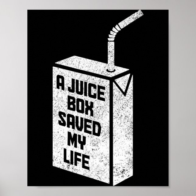 Affiche Héros de la boîte de jus drôle de sensibilisation  (Devant)