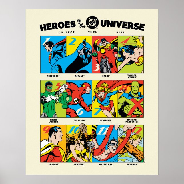 Affiche Héros de l'univers DC™ (Devant)