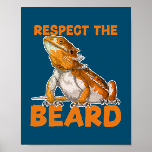 Affiche Herpétologiste du Lézard de Dragon Pogona