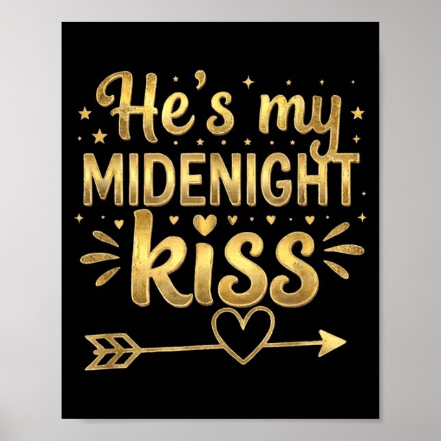Affiche He's My Midnight Kiss Happy New Year Matching Coup (Devant)