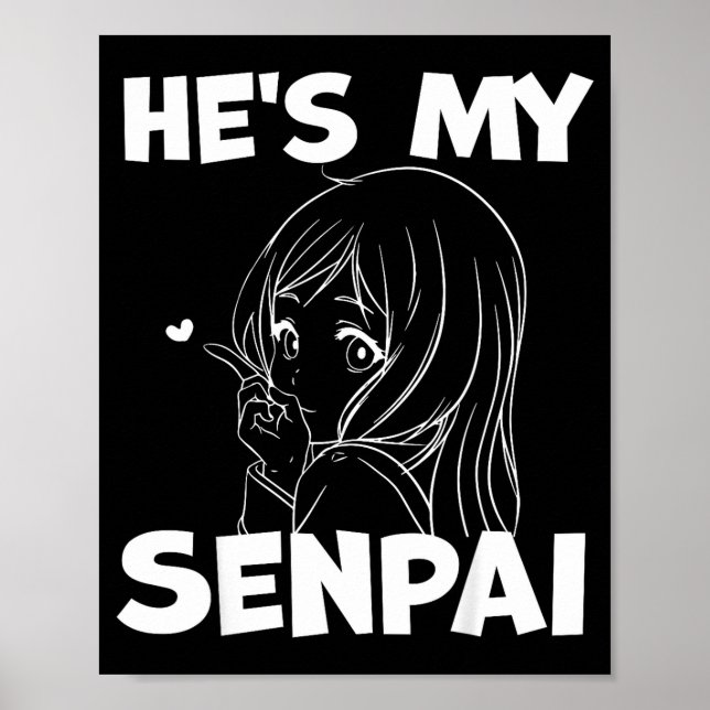 Affiche He's My Senpai Funny Anime Matching Couple Girlfri (Devant)
