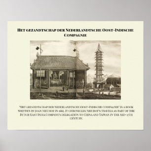 Affiche Het gezandtschap der Nederlandtsche Oost-Indische