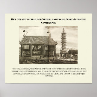 Affiche Het gezandtschap der Nederlandtsche Oost-Indische