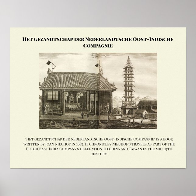 Affiche Het gezandtschap der Nederlandtsche Oost-Indische (Devant)