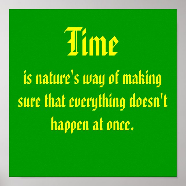 Affiche Heure (Devant)